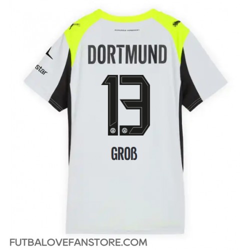 Borussia Dortmund Pascal Gross #13 Vonkajší Ženy futbalový dres 2025-26 Krátky Rukáv Borussia Dortmund Pascal Gross #13 Vonkajší Ženy futbalový dres 2025-26 Krátky Rukáv